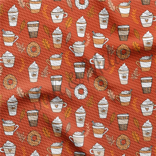 Coffee Printed Liverpool 4 Way Fabric coffeetime & Get a Free $89.99 Embroidery Bundle