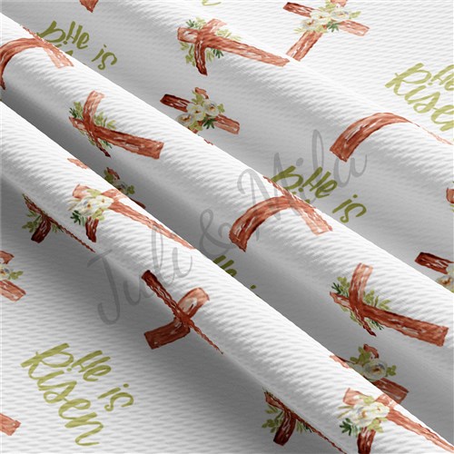 Easter Easter69 Liverpool Bullet Textured Stretch Solid Strip Thick Knit Jersey Fabric