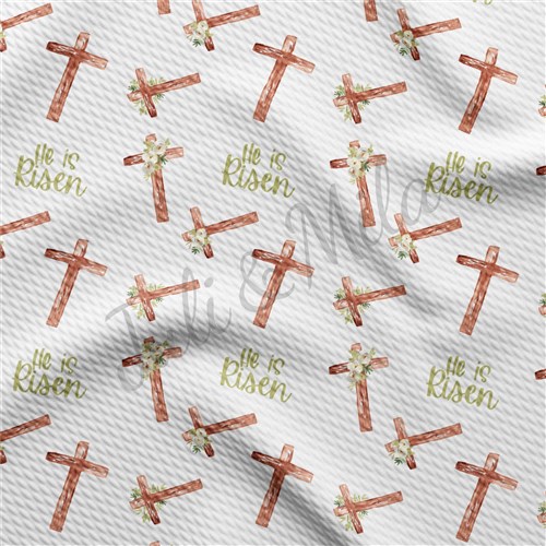 Easter Easter69 Liverpool Bullet Textured Stretch Solid Strip Thick Knit Jersey Fabric
