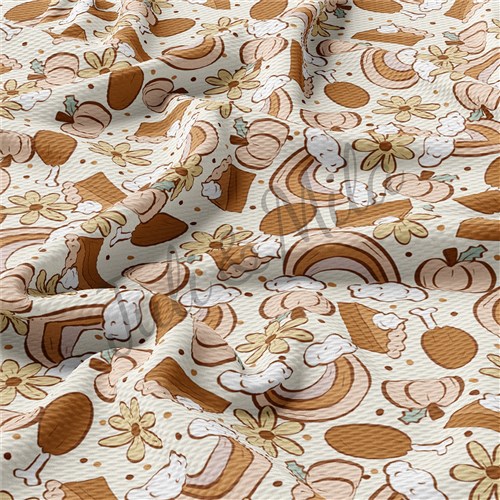 Thanksgiving Printed Floral Liverpool BowFloral AB8 & Get a Free $89.99 Embroidery Bundle