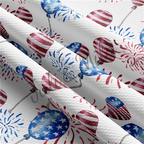 Patriotic 4th of July Printed Liverpool USA Flag (PT & Get a Free $89.99 Embroidery Bundle