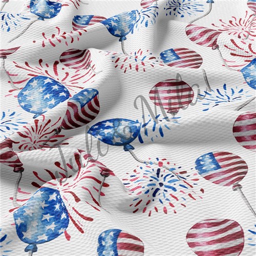 Patriotic 4th of July Printed Liverpool USA Flag (PT & Get a Free $89.99 Embroidery Bundle