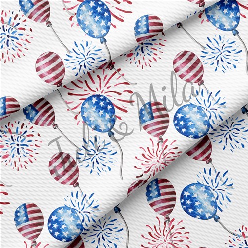 Patriotic 4th of July Printed Liverpool USA Flag (PT & Get a Free $89.99 Embroidery Bundle