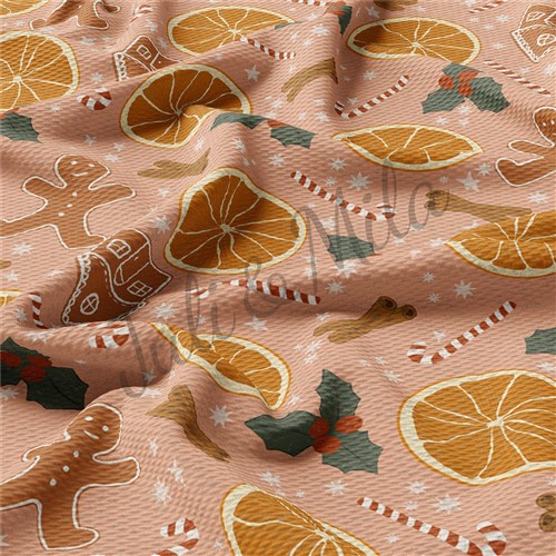 Christmas Printed Liverpool Bullet Textured Stretch Solid Strip Thick Knit Jersey Fabric