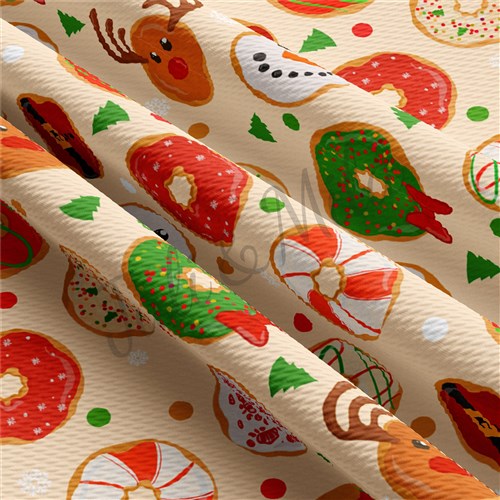 Christmas Liverpool Bullet Textured Stretch Solid Strip Thick Knit Jersey Fabric