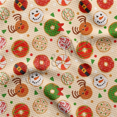 Christmas Liverpool Bullet Textured Stretch Solid Strip Thick Knit Jersey Fabric