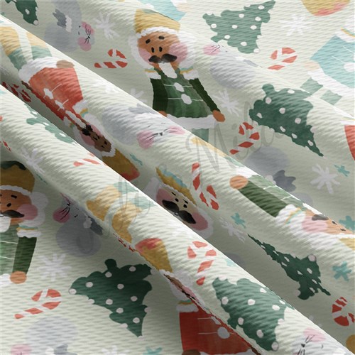 Nutcracker Christmas Liverpool Bullet Textured Stretch Solid Strip Thick Knit Jersey Fabric