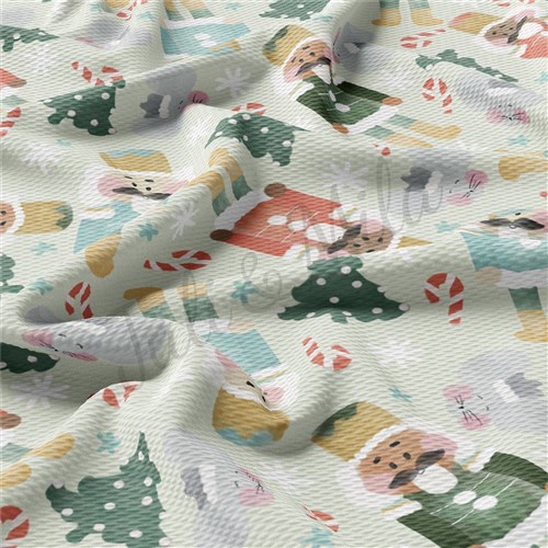 Nutcracker Christmas Liverpool Bullet Textured Stretch Solid Strip Thick Knit Jersey Fabric