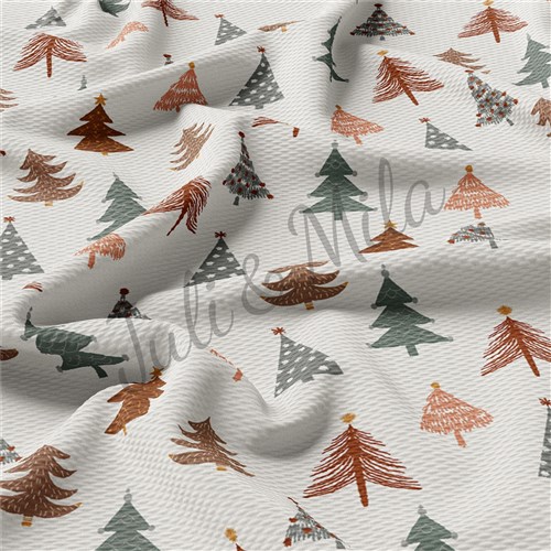 Christmas Printed Liverpool Bullet Textured Stretch Solid Strip Thick Knit Jersey Fabric