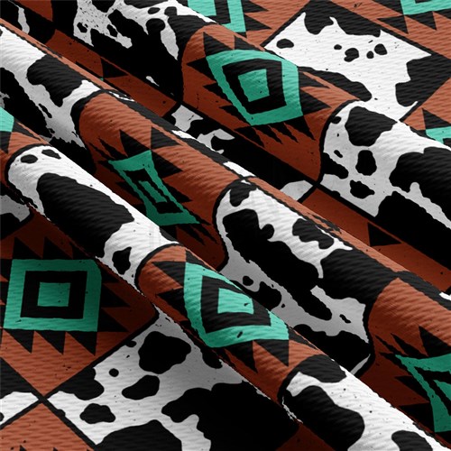 Printed Liverpool Fabric AA2503 Cow  & Get a Free $89.99 Embroidery Bundle