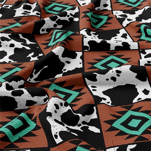 Printed Liverpool Fabric AA2503 Cow  & Get a Free $89.99 Embroidery Bundle