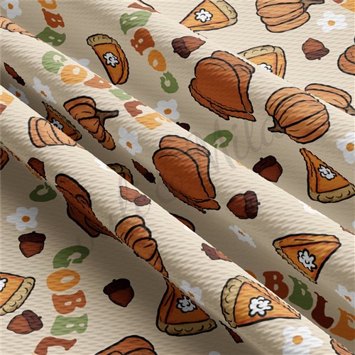 Thanksgiving Fall Autumn Liverpool Bullet Textured Stretch Solid Strip Thick Knit Jersey Fabric
