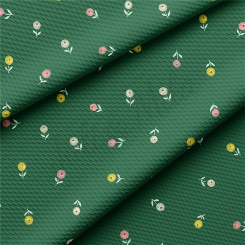 Floral Liverpool Bullet Textured Stretch Solid Strip Thick Knit Jersey Fabric