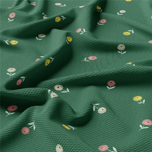 Floral Liverpool Bullet Textured Stretch Solid Strip Thick Knit Jersey Fabric