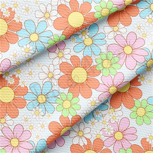 Floral Printed Liverpool 4 Way Fabric AA1490 & Get a Free $89.99 Embroidery Bundle