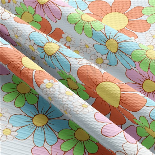 Floral Printed Liverpool 4 Way Fabric AA1490 & Get a Free $89.99 Embroidery Bundle