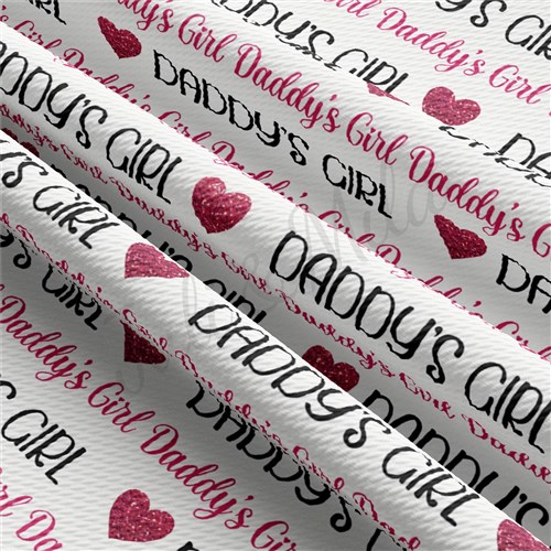 Daddy's Girl Printed Liverpool Bullet Textured Stretch Solid Strip Thick Knit Jersey Fabric