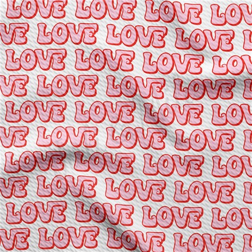 Valentine's Day Printed Liverpool Bullet Textured Stretch Solid Strip Thick Knit Jersey Fabric