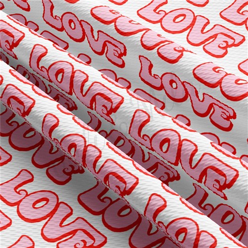 Valentine's Day Printed Liverpool Bullet Textured Stretch Solid Strip Thick Knit Jersey Fabric