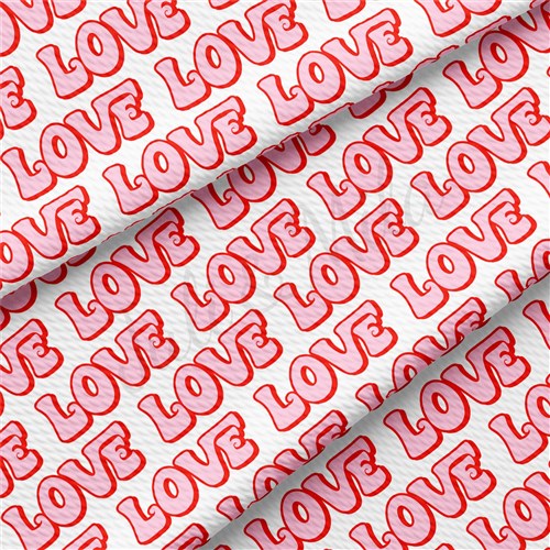 Valentine's Day Printed Liverpool Bullet Textured Stretch Solid Strip Thick Knit Jersey Fabric
