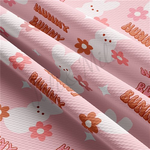Easter Liverpool Bullet Textured Stretch Solid Strip Thick Knit Jersey Fabric