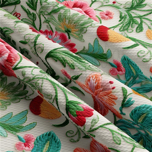 Embroidery Printed Liverpool Fabric AA1783 & Get a Free $89.99 Embroidery Bundle