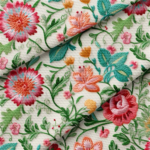 Embroidery Printed Liverpool Fabric AA1783 & Get a Free $89.99 Embroidery Bundle