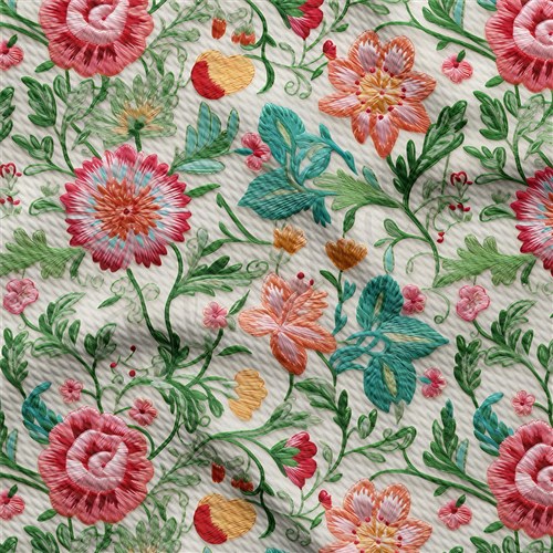 Embroidery Printed Liverpool Fabric AA1783 & Get a Free $89.99 Embroidery Bundle