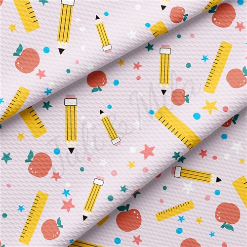 Back to School AA2365 Liverpool Bullet Textured Stretch Solid Strip Thick Knit Jersey Fabric