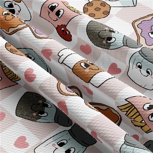 Valentine's Day Hearts Liverpool Bullet Textured Stretch Solid Strip Thick Knit Jersey Fabric