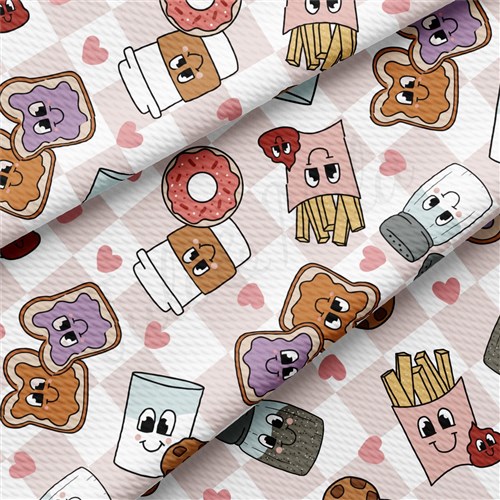 Valentine's Day Hearts Liverpool Bullet Textured Stretch Solid Strip Thick Knit Jersey Fabric