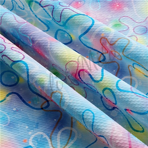 Printed Liverpool Bullet Textured Stretch Solid Strip Thick Knit Jersey Fabric