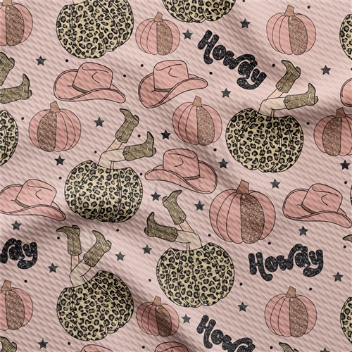 Pumpkin Printed Liverpool Bullet Textured Stretch Solid Strip Thick Knit Jersey Fabric