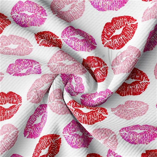 Valentine's Day Printed Liverpool Bullet Textured Stretch Solid Strip Thick Knit Jersey Fabric
