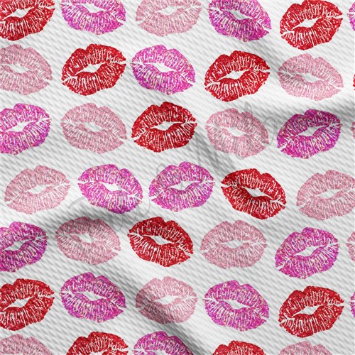 Valentine's Day Printed Liverpool Bullet Textured Stretch Solid Strip Thick Knit Jersey Fabric
