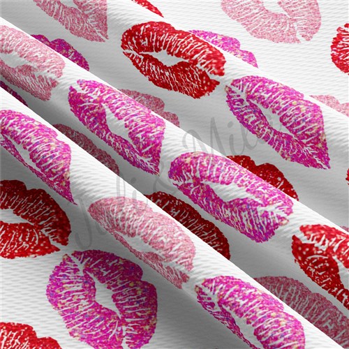 Valentine's Day Printed Liverpool Bullet Textured Stretch Solid Strip Thick Knit Jersey Fabric