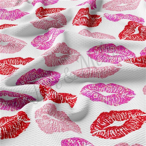 Valentine's Day Printed Liverpool Bullet Textured Stretch Solid Strip Thick Knit Jersey Fabric