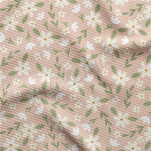 Floral Printed Liverpool Bullet Textured Stretch Solid Strip Thick Knit Jersey Fabric