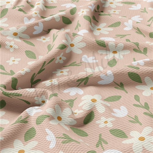 Floral Printed Liverpool Bullet Textured Stretch Solid Strip Thick Knit Jersey Fabric