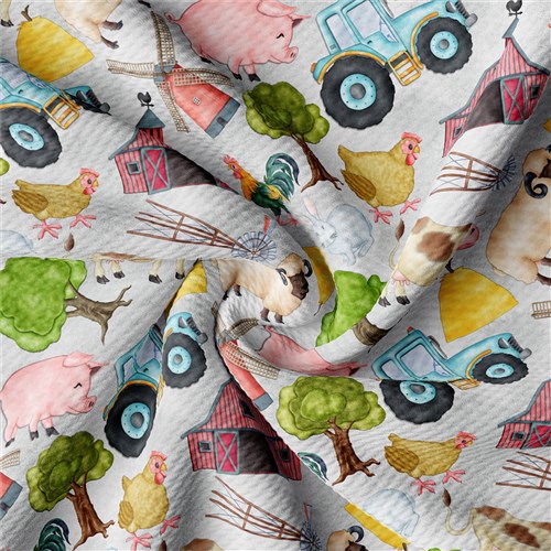 Farm Printed Liverpool Fabric Animals & Get a Free $89.99 Embroidery Bundle