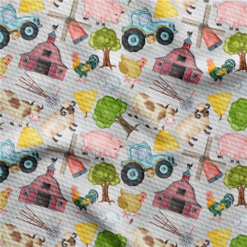 Farm Printed Liverpool Fabric Animals & Get a Free $89.99 Embroidery Bundle