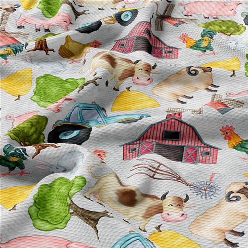 Farm Printed Liverpool Fabric Animals & Get a Free $89.99 Embroidery Bundle