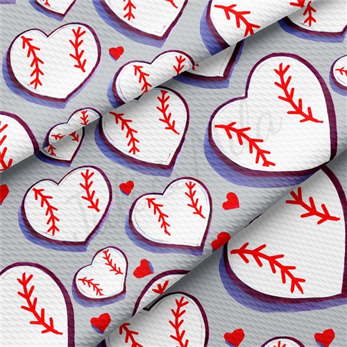 Baseball Baseball Printed Liverpool Bullet Textured Stretch Solid Strip Thick Knit Jersey Fabric