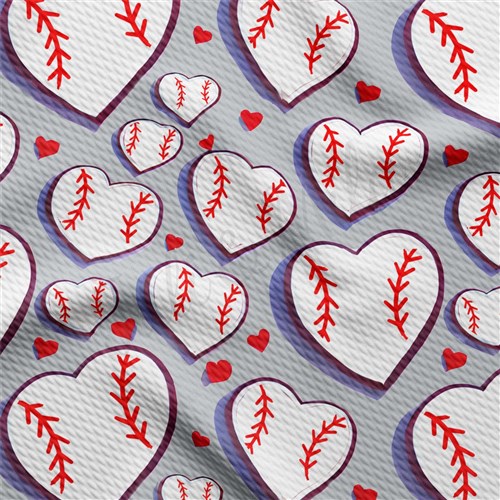Baseball Baseball Printed Liverpool Bullet Textured Stretch Solid Strip Thick Knit Jersey Fabric