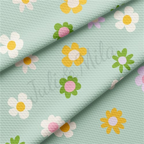 Floral Liverpool Bullet Textured Stretch Solid Strip Thick Knit Jersey Fabric