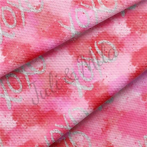 Valentine's Day Printed Liverpool Bullet Textured Stretch Solid Strip Thick Knit Jersey Fabric
