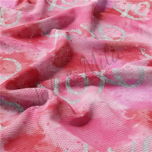 Valentine's Day Printed Liverpool Bullet Textured Stretch Solid Strip Thick Knit Jersey Fabric