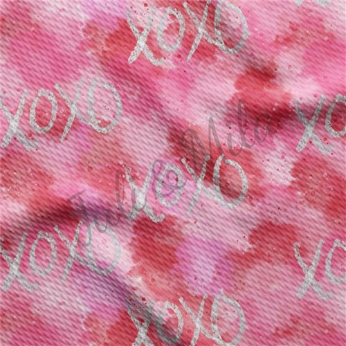Valentine's Day Printed Liverpool Bullet Textured Stretch Solid Strip Thick Knit Jersey Fabric