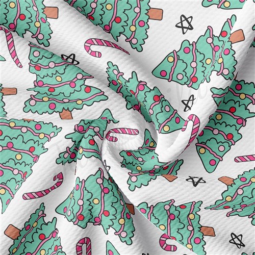 Christmas Printed Liverpool Fabric flower AA1859 & Get a Free $89.99 Embroidery Bundle