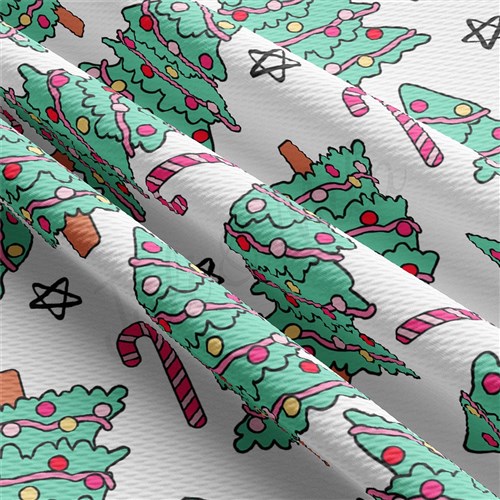 Christmas Printed Liverpool Fabric flower AA1859 & Get a Free $89.99 Embroidery Bundle